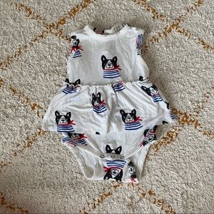 SpearmintLOVE French Bulldog Skirted Bodysuit